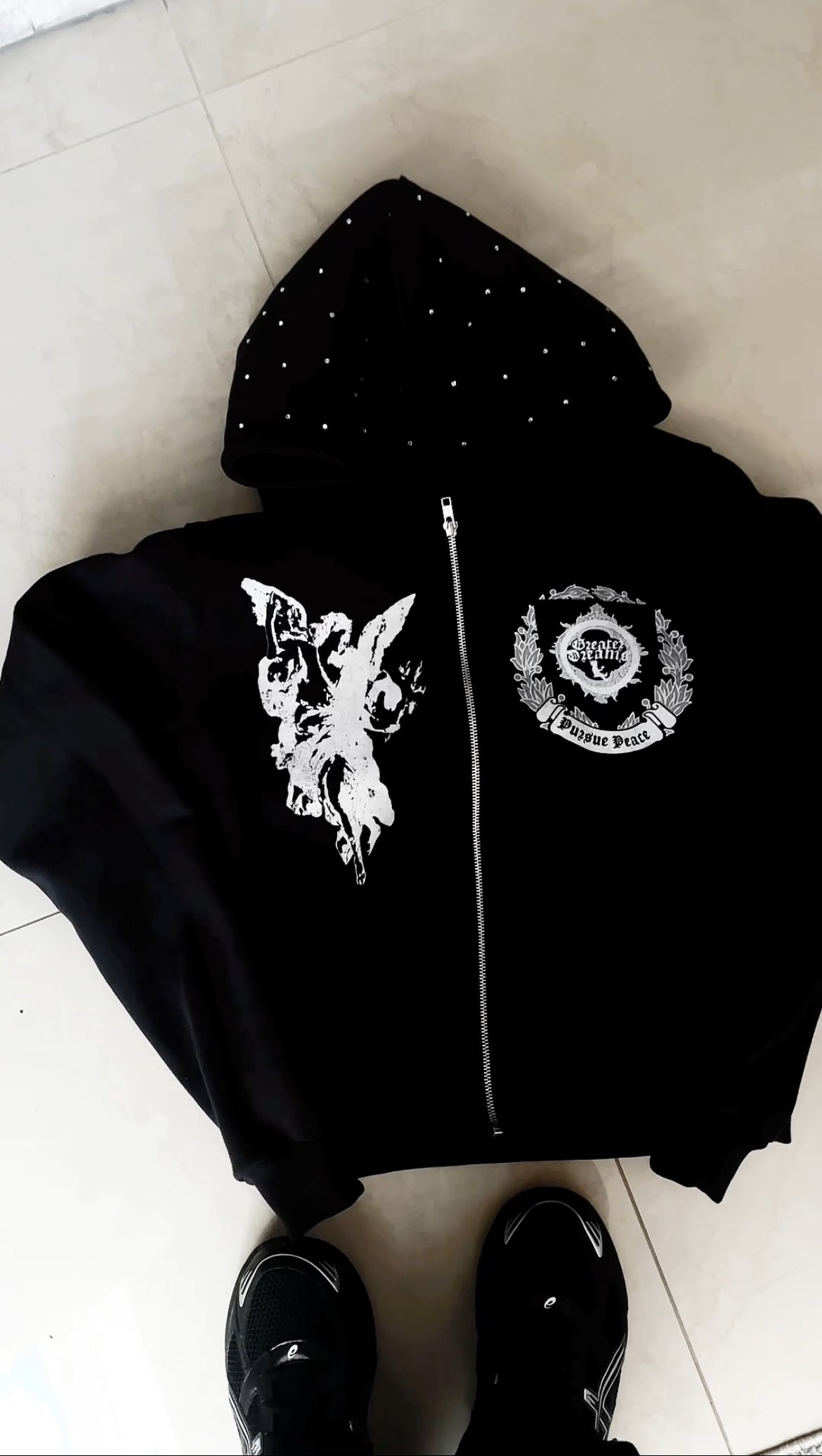 Pursue Peace Black Zip Up